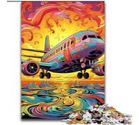 Puzzles pour Adultes 1000 Avions colorés en Bois, pour Noël et Le Nouvel an, Cadeau de Vacances 50x75cm pour Un Jeu interactif en Famille