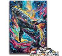 Puzzles pour Adultes 1000 Baleines aquarelles, à partir de 14 Ans Chaque pièce est Unique Jeu Amusant et Stimulant pour Toute la Famille Bon Cadeau 50x75cm