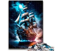 Puzzles pour Adultes 1000 Bateaux Pirates Jeu éducatif Familial Offrez des Cadeaux pour Toute la Famille à partir de 14 Ans 50x75cm