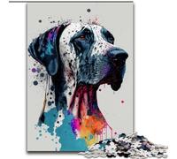 Puzzles pour Adultes 1000 Beagles colorés en Bois, Jouets Cadeaux éducatifs intellectuels décompressants Amusants Jeu Familial 50x75cm pour Jeu interactif Familial