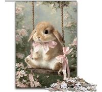 Puzzles pour Adultes 1000 bébés Lapins, Jeu intellectuel, éléphant, Cadeau d'anniversaire, décoration Murale pour Les 14 Ans et Plus (Taille 50x75cm)