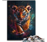Puzzles pour Adultes 1000 bébés Tigres, éléphants, Jeu intellectuel, Cadeau d'anniversaire, décoration Murale pour Les 14 Ans et Plus (Taille 50x75cm)