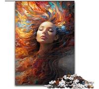 Puzzles pour Adultes 1000 Belles Femmes en Bois, Jouets Cadeau éducatif intellectuel décompressant Amusant Jeu Familial 50x75cm pour Jeu interactif Familial