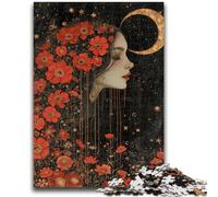 Puzzles pour Adultes 1000 Belles Filles avec des Fleurs Jeu éducatif Familial Offrez des Cadeaux pour Toute la Famille à partir de 14 Ans 26x38cm