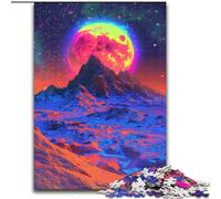 Puzzles pour Adultes 1000 Belles Montagnes colorées en Bois, Jouets Cadeau éducatif intellectuel décompressant Amusant Jeu Familial 50x75cm pour Jeu interactif Familial