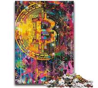Puzzles pour Adultes 1000 Bitcoin Graffiti Convient aux 14 Ans et Plus Jeux familiaux Offrez des Cadeaux pour Toute la Famille 50x75cm