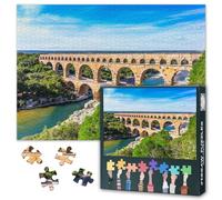 Puzzles pour adultes 1000 blocs, pont à trois étages, puzzle français Nice Provence, puzzle pour adultes, jeu de puzzle ou jouets pour amis plus âgés, 50 x 70 cm