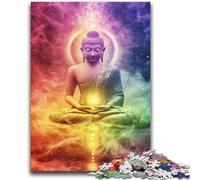 Puzzles pour Adultes 1000 Bouddha Arc-en-Ciel : Aidez Le Cerveau à exercer des Jouets addictifs pour cultiver la Patience, décoration Parfaite 26x38cm