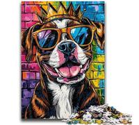 Puzzles pour Adultes 1000 Boxer Dog Family Game Stress Relief Difficult Challenge Secret Santa Gifts 26x38cm