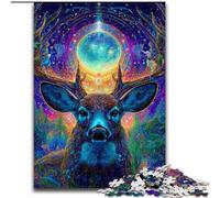 Puzzles pour Adultes 1000 Cerfs visionnaires psychédéliques, Jouets de Divertissement Familial, idéals comme Cadeaux pour Toute la Famille (14 Ans et Plus) (Taille 26x38cm)