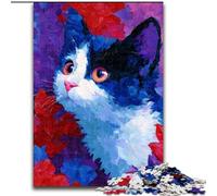 Puzzles pour Adultes 1000 Chats aquarelles, Chaque pièce est Unique - Jeu Familial Stimulant et Amusant pour Les 14 Ans 26x38cm