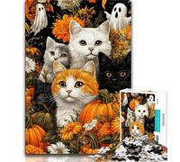 Puzzles pour Adultes 1000 Chats et âmes, Aidez Le Cerveau à exercer des Jouets addictifs pour cultiver la Patience Collection d'artistes, Beaux-Arts 38x26cm