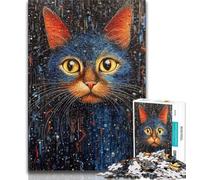 Puzzles pour Adultes 1000 Chats psychédéliques, Aidez Le Cerveau à exercer des Jouets addictifs pour cultiver la Patience, décoration Parfaite (38x26cm)