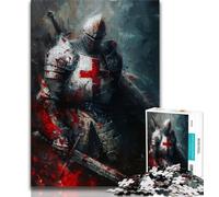 Puzzles pour Adultes 1000 Chevaliers médiévaux 1000 pièces pour Adultes, pour Jeu éducatif, Jouet de défi, décoration d'intérieur Unique et Cadeaux (Taille 38x26cm)