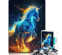 Puzzles pour Adultes 1000 Chevaux avec des éclairs Jeu Stimulant idéal comme Cadeau pour Toute la Famille 38x26cm