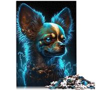 Puzzles pour Adultes 1000 Chien Chihuahua Puzzle en Bois Staycation Kill Time 50x75cm Puzzle pour Adultes