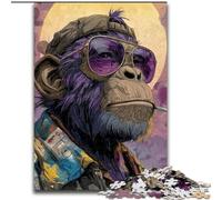 Puzzles pour Adultes 1000 chimpanzés, Jeu éducatif Familial, idéal comme Cadeau pour Toute la Famille 14 Ans et Plus 26x38cm