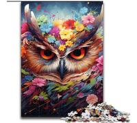Puzzles pour Adultes 1000 Chouette 1000 pièces Puzzle Parfait pour Noël et Le Nouvel an, Taille du Cadeau de Vacances : 38x26cm