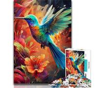 Puzzles pour Adultes 1000 colibris colorés 1000 pièces pour Adultes, Jeux Amusants Chaque pièce est Unique - Jeu Familial Stimulant et Amusant (Taille 75x50cm)