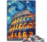 Puzzles pour Adultes 1000 Colisée Romain la Nuit Convient aux 14 Ans et Plus Jeux familiaux Offrez des Cadeaux pour Toute la Famille 26x38cm