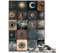 Puzzles pour Adultes 1000 collages artistiques de Lune Difficile à réaliser, mais Amusant et Humoristique Cadeaux d'anniversaire et Cadeaux Uniques 38x26cm