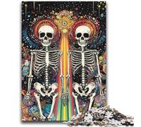 Puzzles pour Adultes 1000 crânes colorés, idéal comme Cadeau pour Toute la Famille, à partir de 14 Ans, 26x38cm