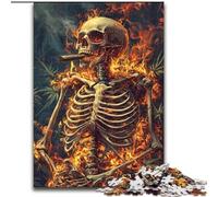Puzzles pour Adultes 1000 Crânes de Flammes, à partir de 14 Ans, Jeux éducatifs à Domicile, Jouets à Faire soi-même, œuvres d'art, Cadeau (Taille 50x75cm)