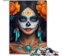 Puzzles pour Adultes 1000 crânes mexicains, Chaque pièce est Unique - Jeu Familial Stimulant et Amusant pour Les 14 Ans 50x75cm
