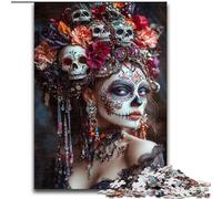 Puzzles pour Adultes 1000 Crânes Mexicains, Convient aux Personnes de 14 Ans et Plus, Jeux éducatifs, Cadeaux du Père Noël Secret (Taille 50x75cm)
