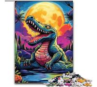 Puzzles pour Adultes 1000 Crocodiles de Dessin animé en Bois, Cadeau Amusant à Faire soi-même, adapté à la décoration de la Maison, du Salon, du Bureau, 50x75cm, pour Un Jeu interactif en Famille