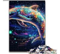 Puzzles pour Adultes 1000 Dauphins colorés, Jeu Familial interactif, pour Les fêtes, Jeu d'activités familiales (Taille : 50x75cm)