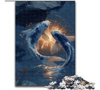 Puzzles pour Adultes 1000 Deux Poissons koï, pour Les 14 Ans et Plus Chaque pièce est Unique - Jeu Amusant et Stimulant pour Toute la Famille Bon Cadeau (Taille 50x75cm)