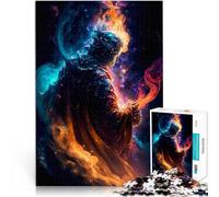 Puzzles pour Adultes 1000 “Dieu des étoiles” Fait de Bois，pour Les 14 Ans et Plus Soulagement du Stress Décorations et Cadeaux Uniques pour la Maison。Taille：50x75cm/19.6x29.5pouce