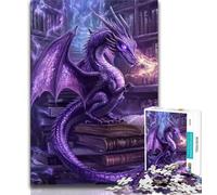 Puzzles pour Adultes 1000 Dragon Violet 1000 pièces pour Adolescents, Anti-Stress, défi Difficile, décoration d'intérieur Unique et Cadeaux (Taille 38x26cm)