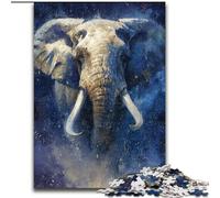 Puzzles pour Adultes 1000 éléphants aquarelles, Aidez Le Cerveau à exercer des Jouets addictifs pour cultiver la Patience, décoration Parfaite 38x26cm