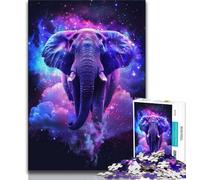 Puzzles pour Adultes 1000 éléphants colorés en fumée Puzzles pour Adolescents, Jeux Amusants en Famille, idéal comme Cadeau pour Toute la Famille (Taille 75x50cm)