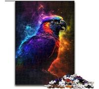 Puzzles pour Adultes 1000 étoiles Perroquet en Bois, pour Adolescents à partir de 14 Ans, décoration d'intérieur 50x75cm, décoration Artistique DIY, Cadeau d'anniversaire idéal