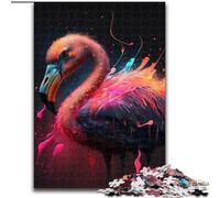 Puzzles pour Adultes 1000 Fantasy Flamingo Puzzles pour Adultes 1000 pièces Un Casse-tête Stimulant pour Les Adolescents, Parfait pour la décoration intérieure ou comme Cadeau Taille : 38x26cm