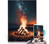 Puzzles pour Adultes 1000 Feu Fait de Bois，Convient aux Personnes âgées de 14 Ans et Plus Jeu Familial Anti-Stress défi Difficile Améliorer l'amour Entre Les Couples。Taille：50x75cm