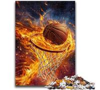 Puzzles pour Adultes 1000 Flammes de Basket-Ball pour Jeu éducatif, Jouet de défi, idéal comme Cadeau pour Toute la Famille 26x38cm