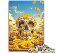 Puzzles pour Adultes 1000 Fleurs et crânes, idéal comme Cadeau pour Toute la Famille, à partir de 14 Ans, 50x75cm