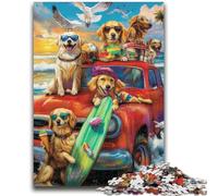 Puzzles pour Adultes 1000 Golden Retriever en Vacances Convient aux 14 Ans et Plus Jeux familiaux Offrez des Cadeaux pour Toute la Famille 26x38cm