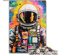 Puzzles pour Adultes 1000 Graffitis d'astronautes en Bois, Parfaits pour Les Cadeaux d'anniversaire, de Noël et d'halloween 50x75cm Fête d'anniversaire pour Hommes Femmes
