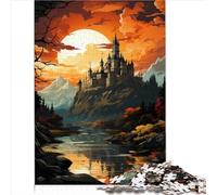 Puzzles pour Adultes 1000 Grandes pièces Puzzle pour Adultes Château Sombre pour Adultes 1000 pièces Puzzle Cadeaux Jouets Anti-Stress 1000 pièces (26x38 cm)