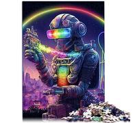Puzzles pour Adultes 1000 Guerriers de Couleurs Puzzles en Bois Jeu Difficile Puzzles 50x75 cm