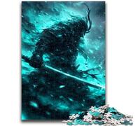 Puzzles pour Adultes 1000 Guerriers Samouraïs Néon, Défi Difficile Anti-Stress, Cadeaux Secret Santa pour Les 14 Ans et Plus 26x38cm