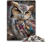 Puzzles pour Adultes 1000 Hiboux mystérieux Jeu Stimulant Jouets à Offrir en Cadeau pour Toute la Famille à partir de 14 Ans 26x38cm