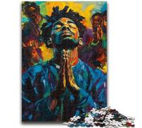 Puzzles pour Adultes 1000 Homme Noir Convient aux 14 Ans et Plus Jeu de Jouets intellectuels Jeu éducatif pour Anniversaire et Noël 50x75cm