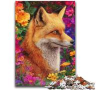 Puzzles pour Adultes 1000 Jeux de Famille de Renards et de Fleurs, Anti-Stress, défi Difficile, Cadeaux du Père Noël Secret 50x75cm