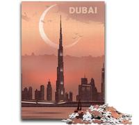 Puzzles pour Adultes 1000 Jeux éducatifs de Dubaï Décoration de la Maison Jeu éducatif pour Anniversaire, Noël (Taille 50x70cm)